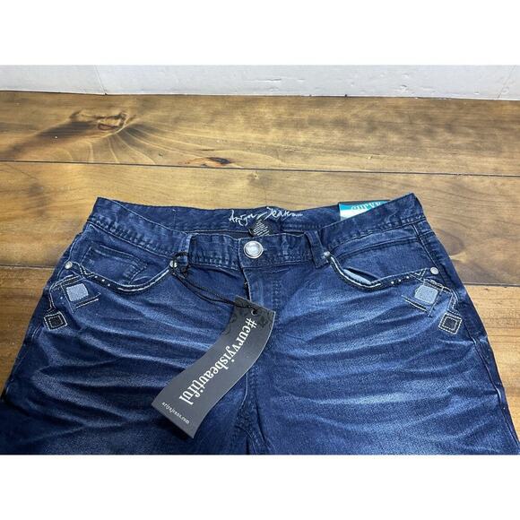 ARIYA JEANS Women's Size 11/12 Curvy Flare Dark Wash NWT - Picture 6 of 14